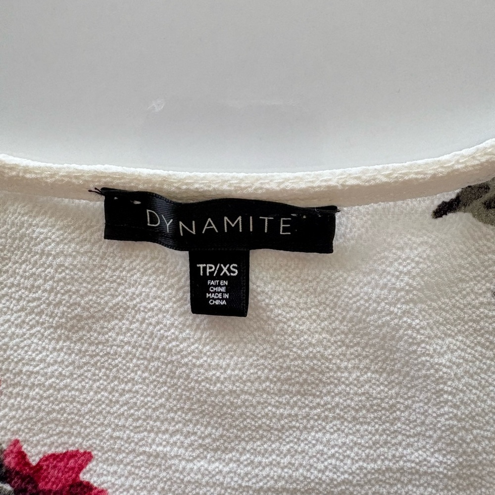 Dynamite Wrap Tie Front Peplum Blouse - Picture 9 of 10
